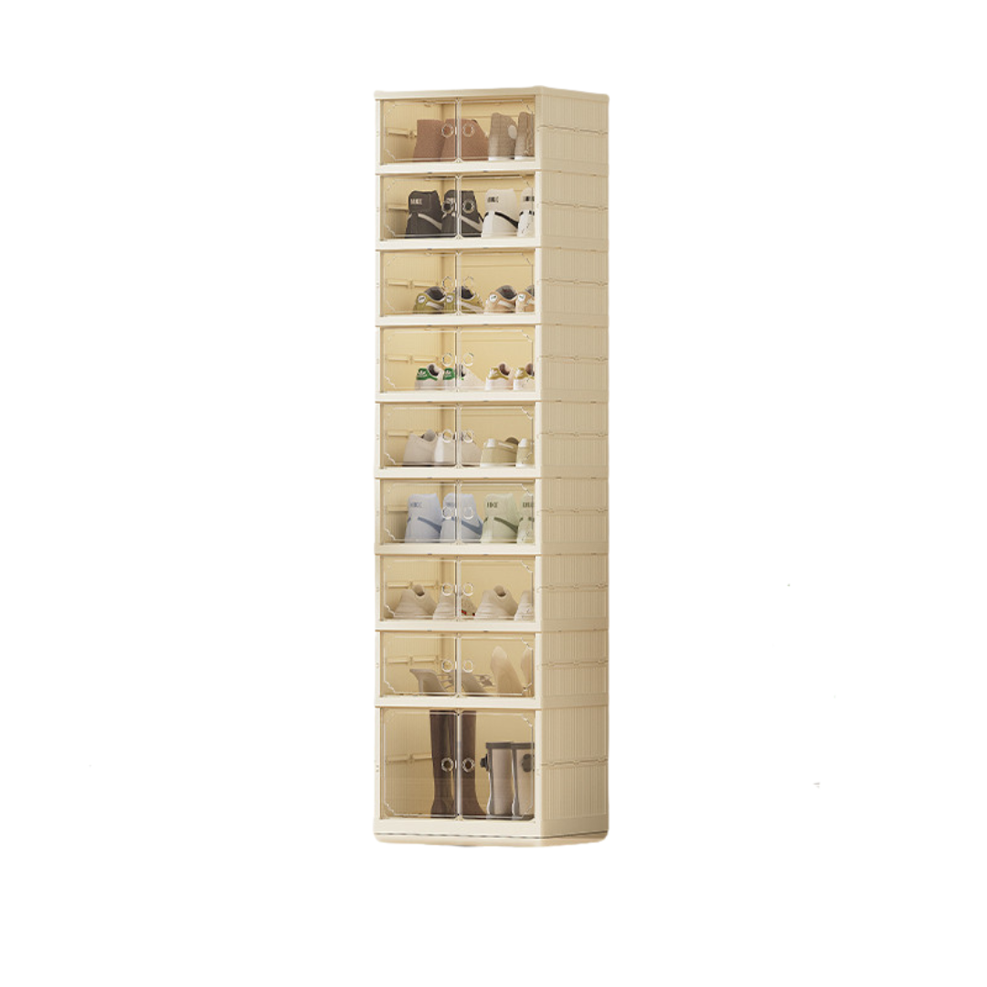 Foldable shoe cabinet 9 Layers 1 Column
