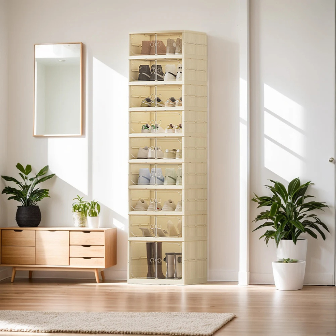 Foldable shoe cabinet 9 Layers 1 Column