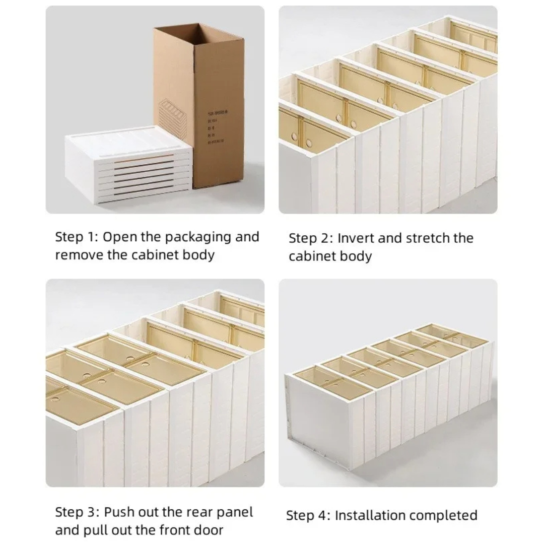 Foldable shoe cabinet 6 Layers 1 Column