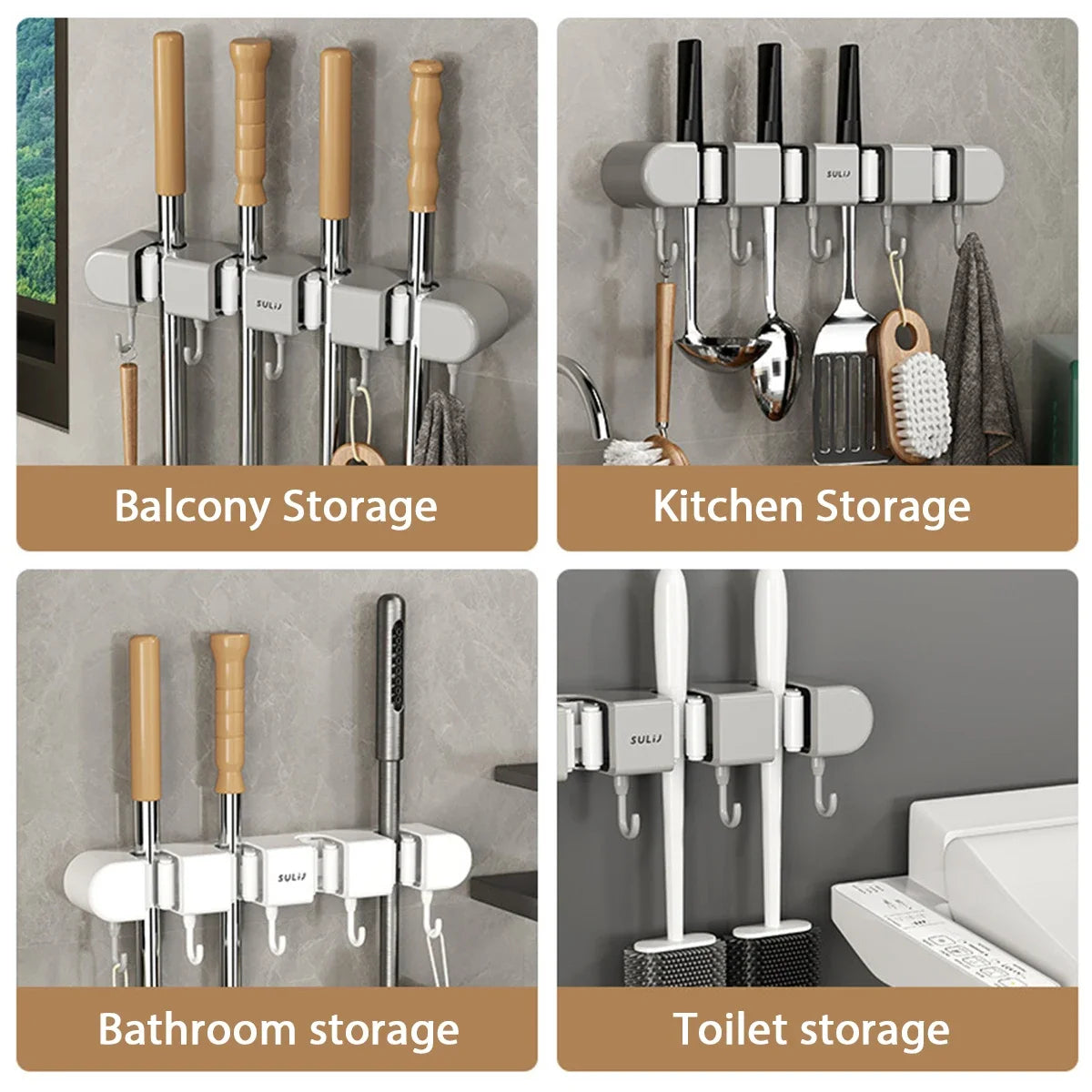 Suction Broom Holder