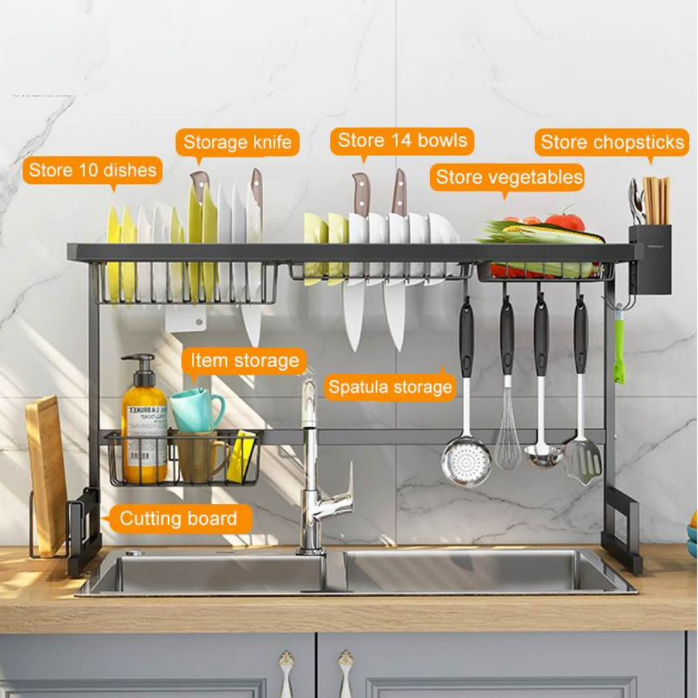 Over the sink dishes organizer