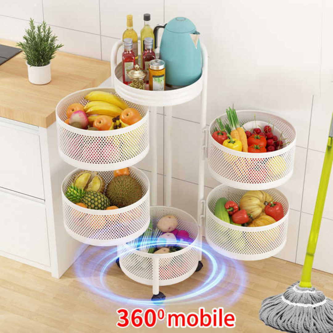 5 Layers round trolley
