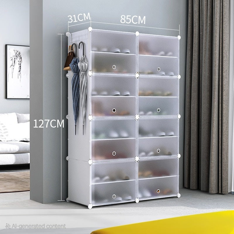 2 Columns 8 layers shoe cabinet