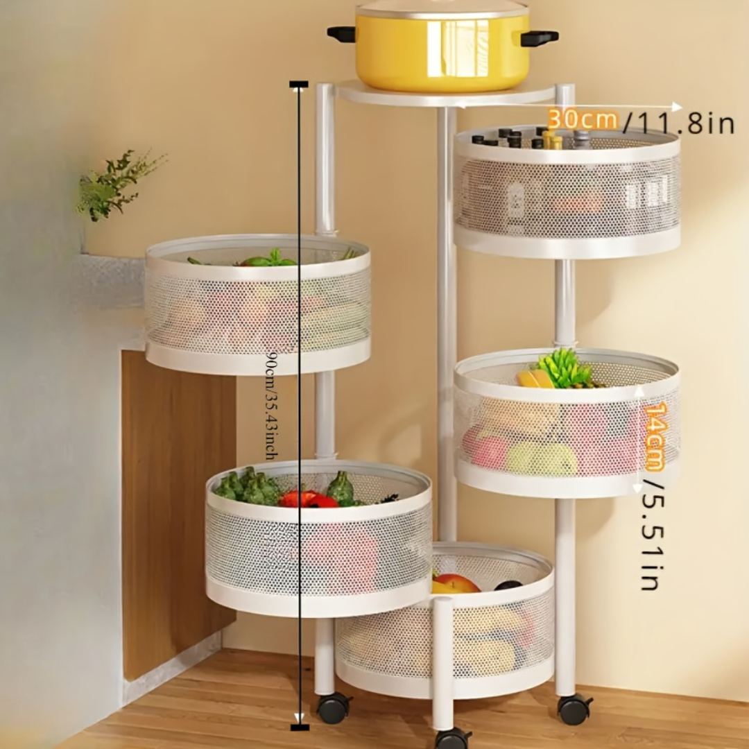 5 Layers round trolley
