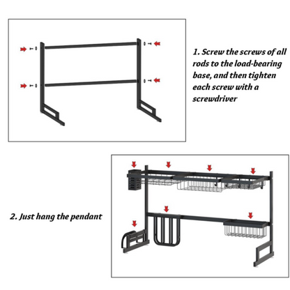 Over the sink dishes organizer