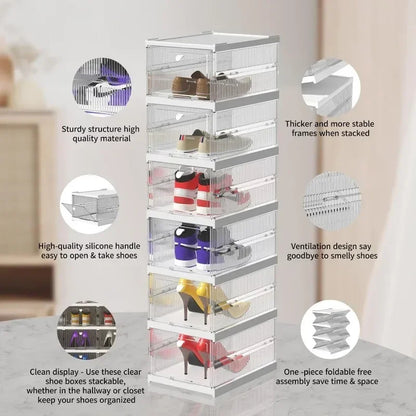 6-Tier Foldable Shoe Storage Organizer