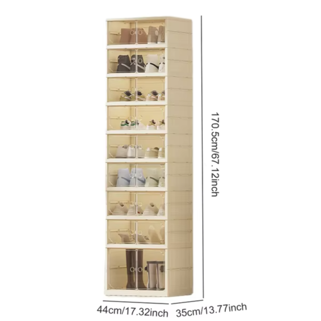 Foldable shoe cabinet 9 Layers 1 Column