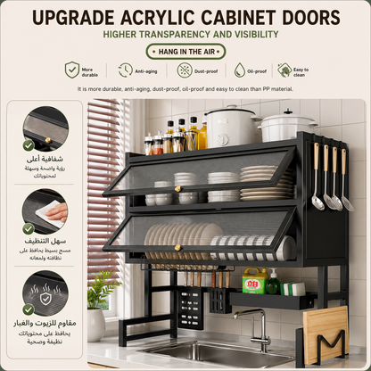 Dustproof Dishes Rack Double