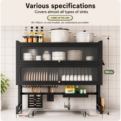 Dustproof Dishes Rack Double