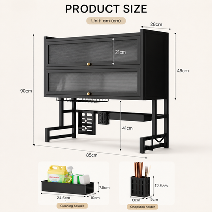 Dustproof Dishes Rack Double