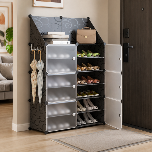 2 Column shoe cabinet 6 layers B