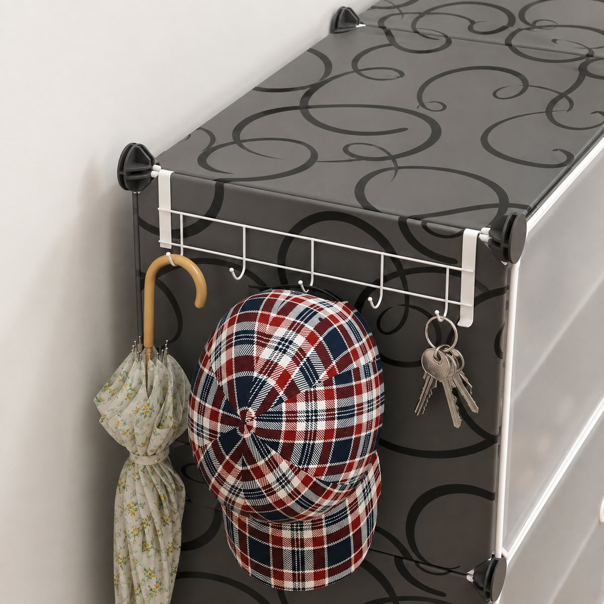 2 Column shoe cabinet 6 layers B