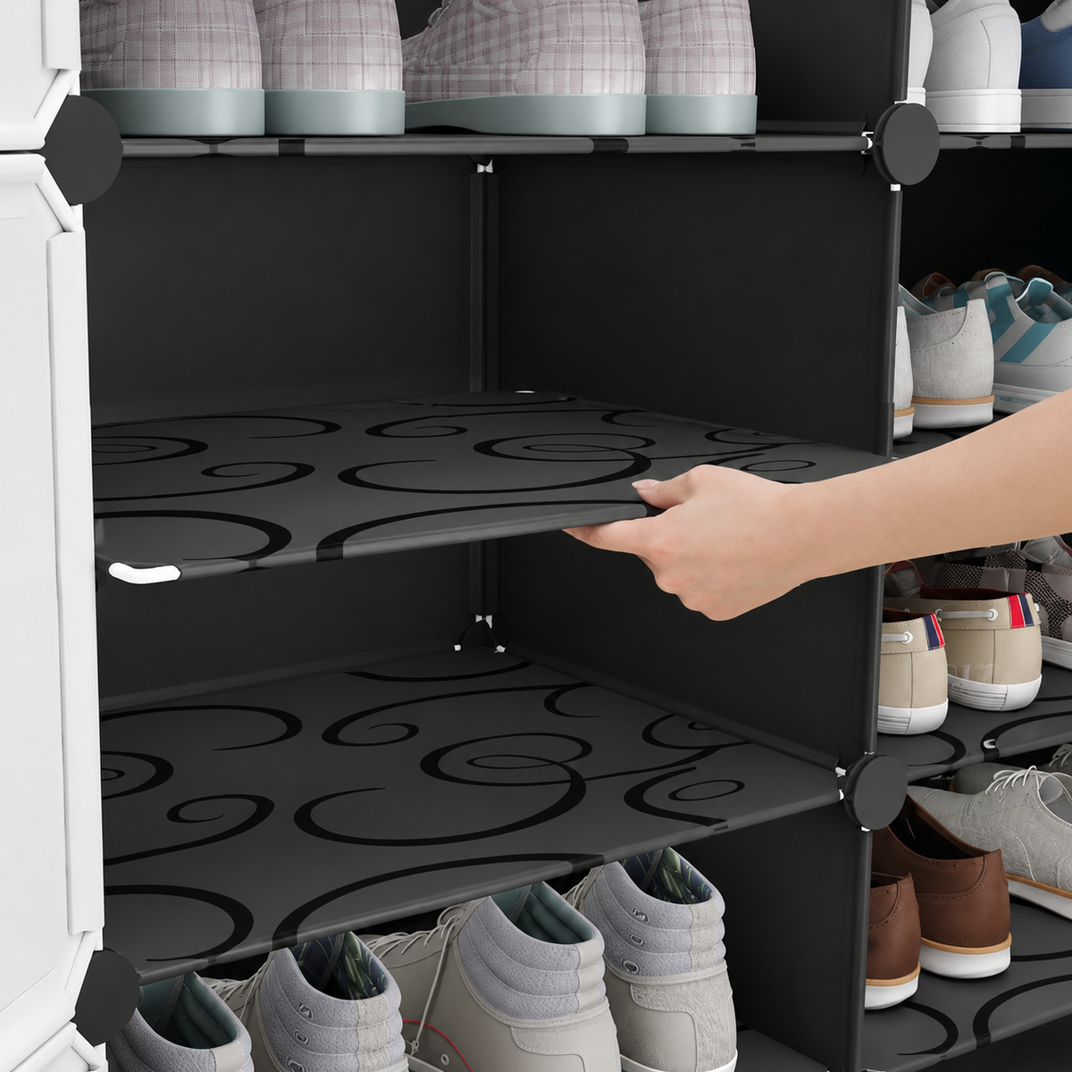 2 Column shoe cabinet 6 layers B