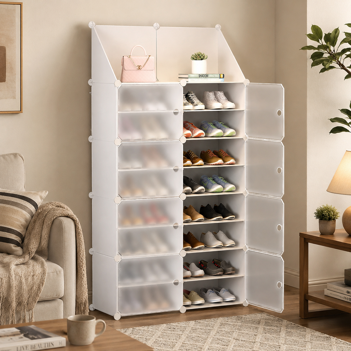 2 Columns 8 layers shoe cabinet B