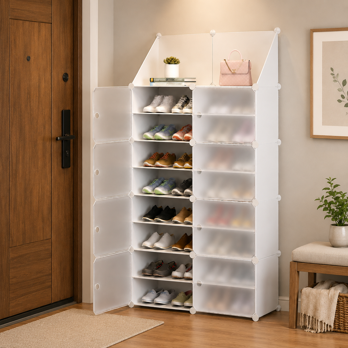 2 Columns 8 layers shoe cabinet B