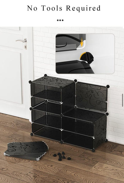 2 Column shoe cabinet 6 layers A
