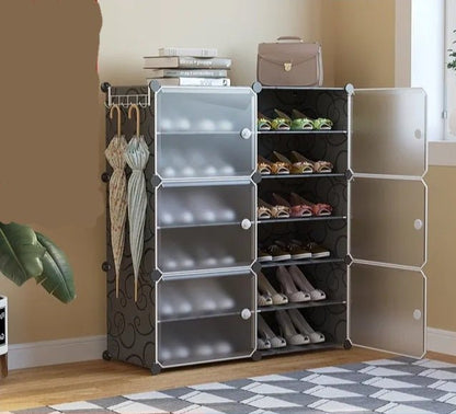 2 Column shoe cabinet 6 layers A