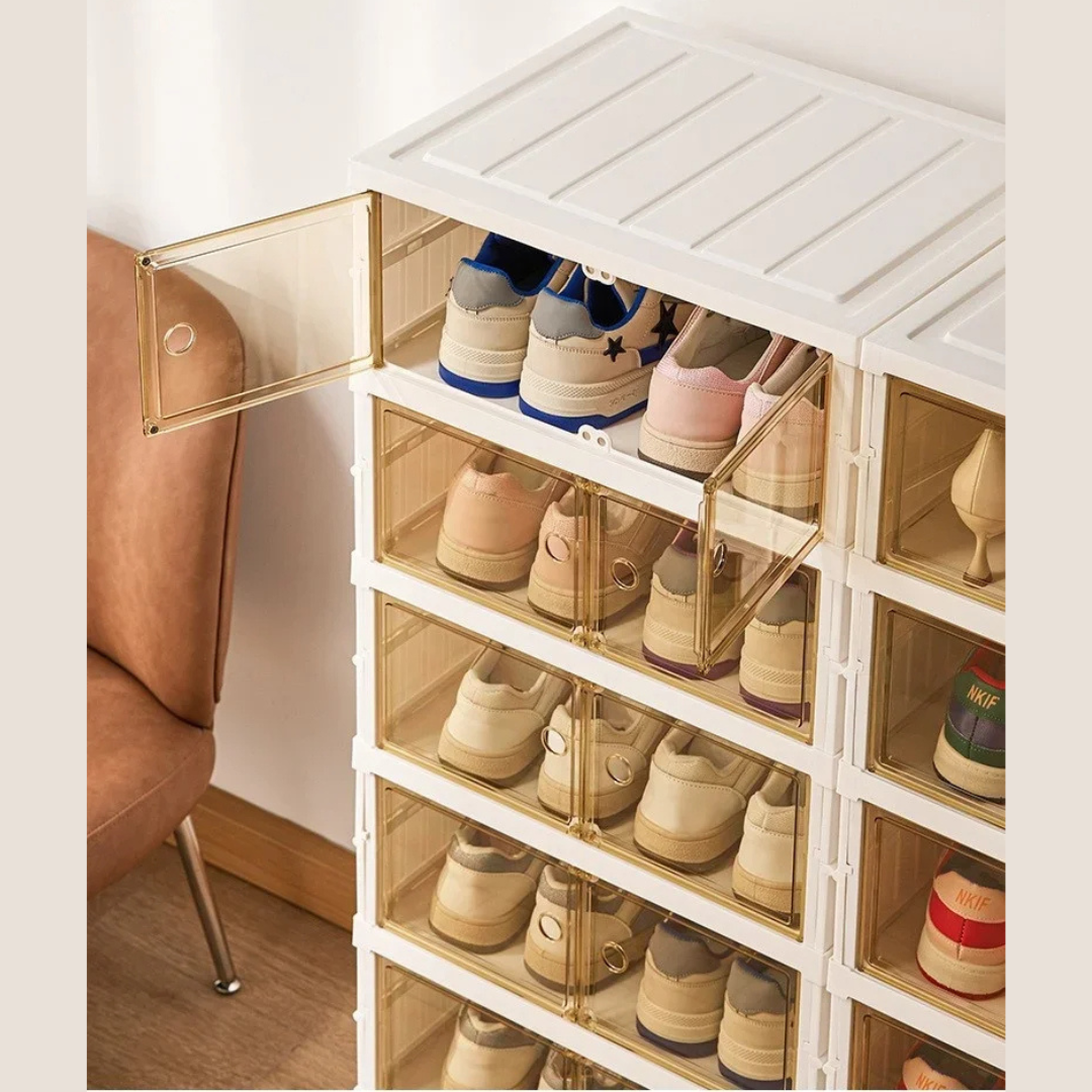 Foldable shoe cabinet 6 Layers 1 Column