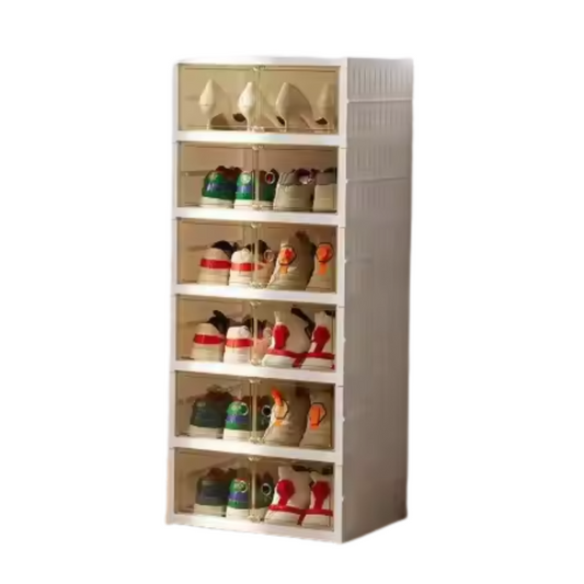 Foldable shoe cabinet 6 Layers 1 Column