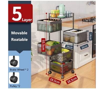 5 Layers Square Trolley
