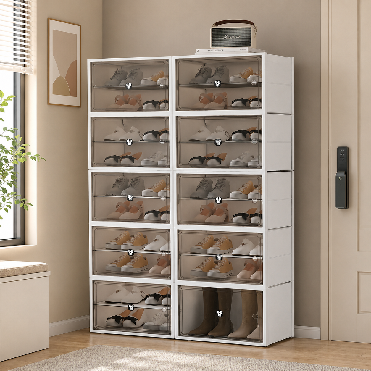 10-Tier Shoe Storage Cabinet