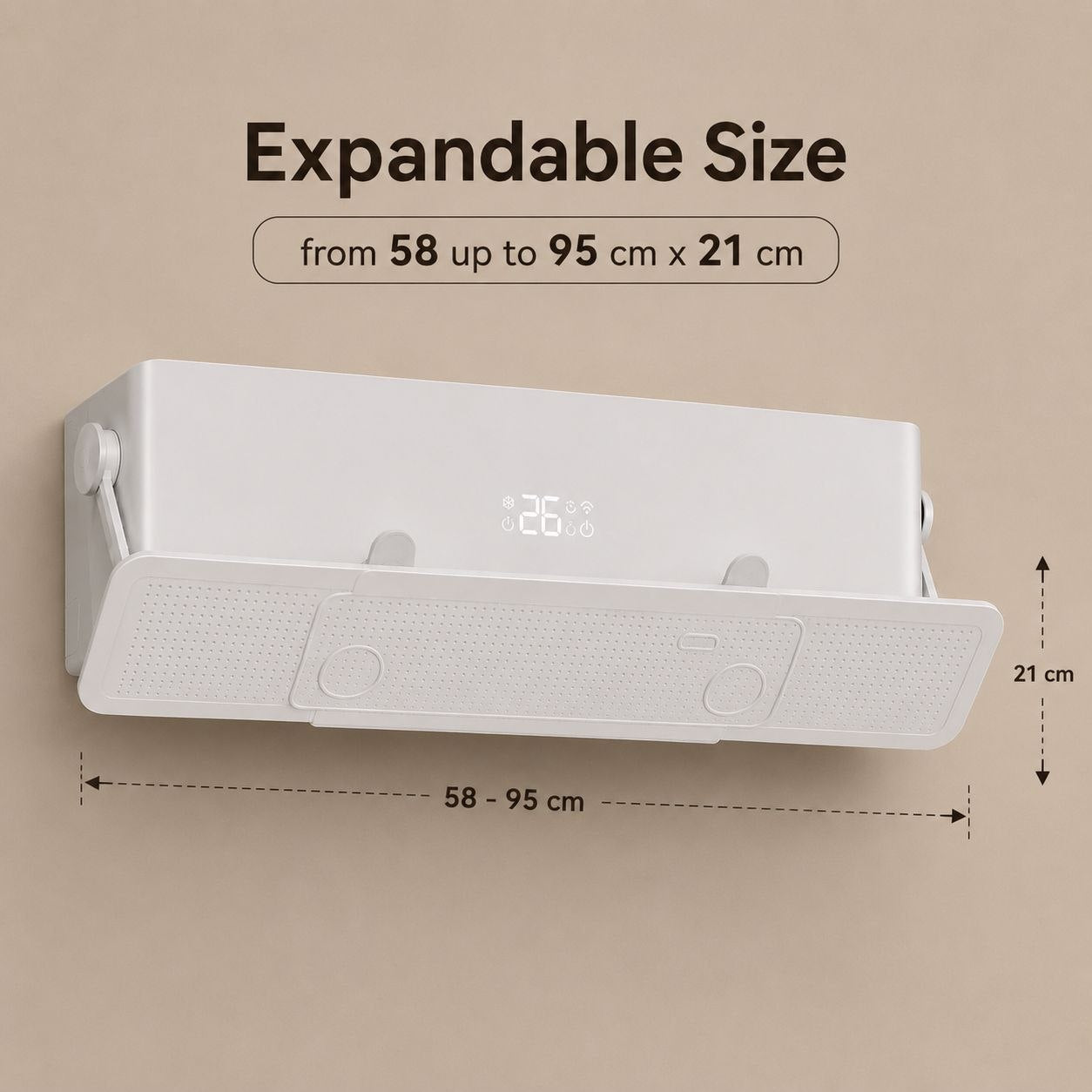Expandable Split AC Airflow Deflector