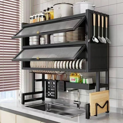 Dustproof Dishes Rack Double