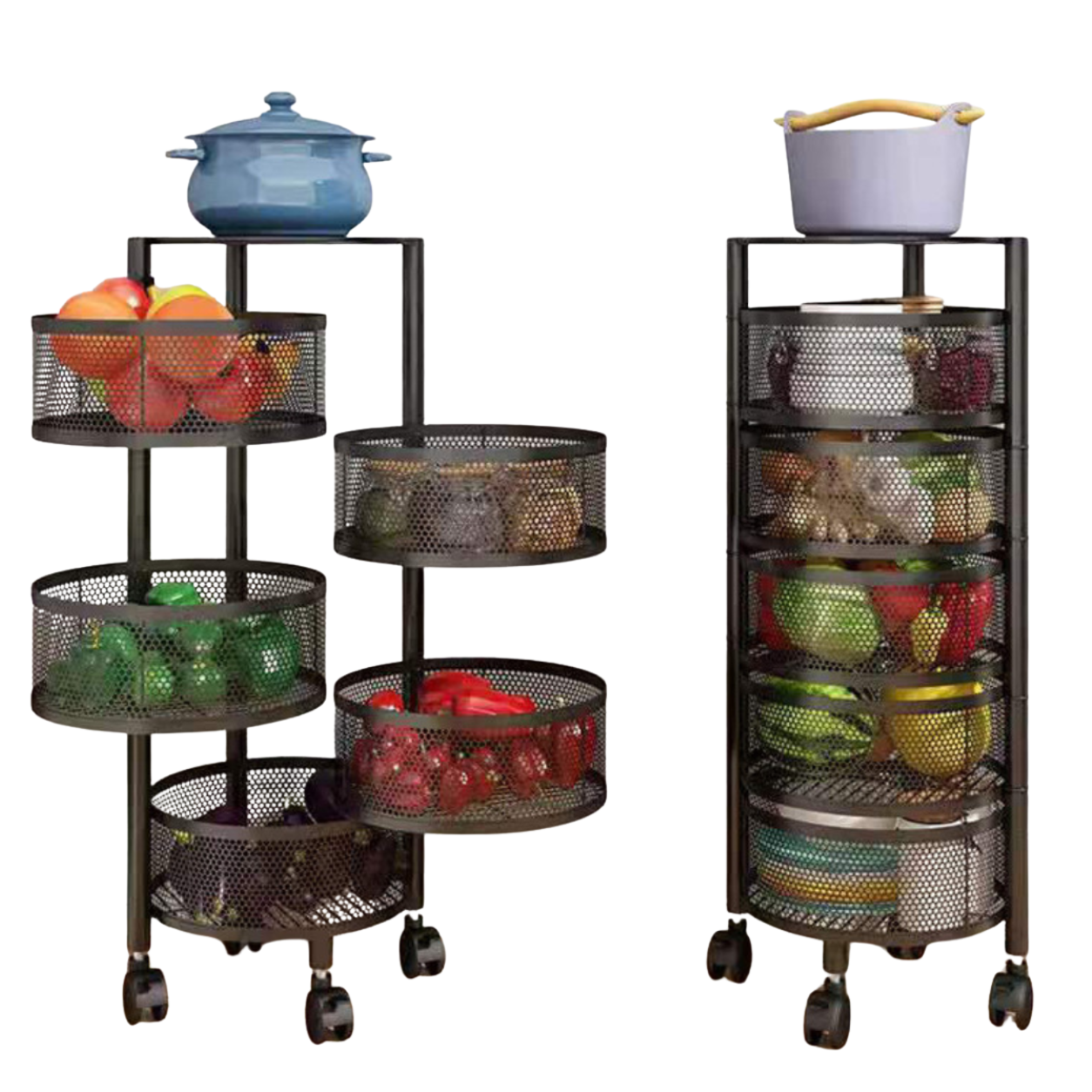 5 Layers round trolley