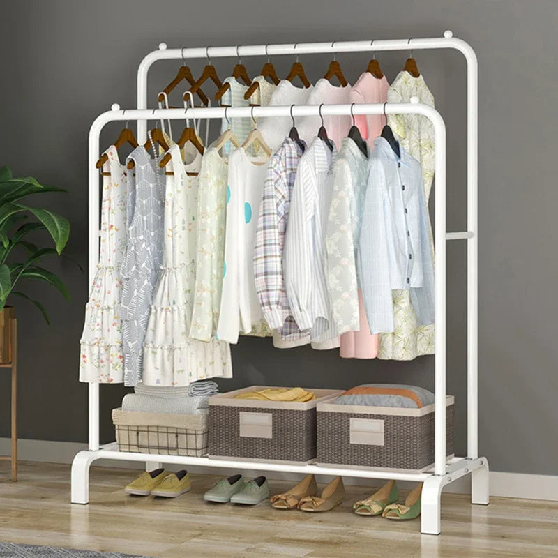 Compact Double Clothes Rack