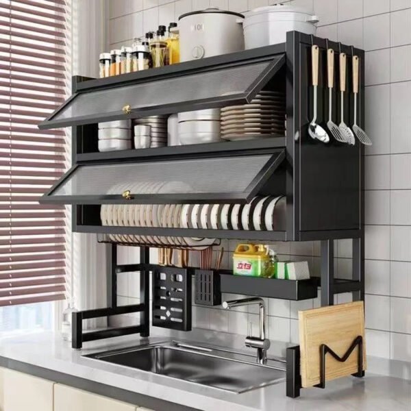 Dustproof Dishes Rack Double